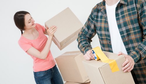 Van moving recyclable household items in Swiss Cottage