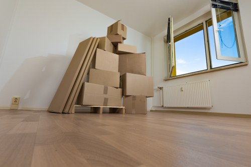 Student belongings ready for collection and delivery in Swiss Cottage