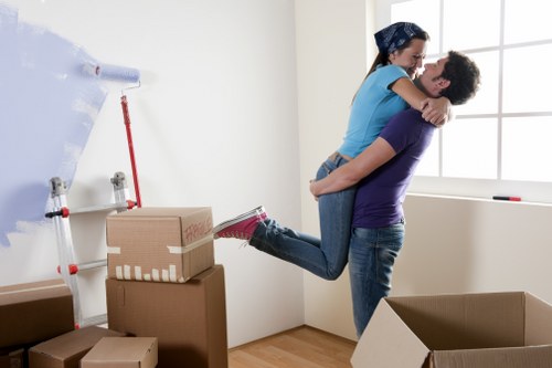 Loading furniture into a local removal van for a Swiss Cottage move