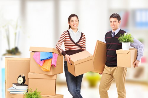 Professional packing materials prepared for fragile items in Swiss Cottage