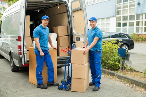 Removalists loading a van for a Swiss Cottage residential move